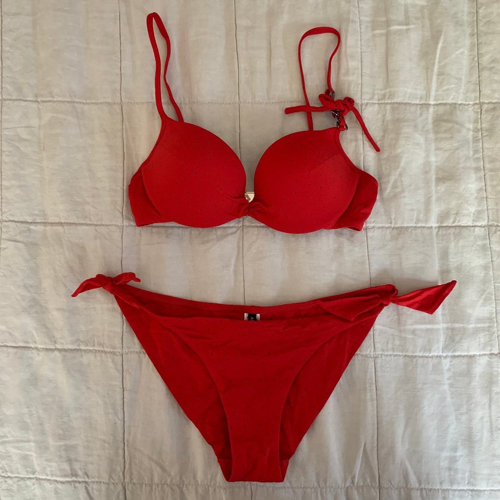 NWOT ANDRES SARDA Red polka-dot bikini set